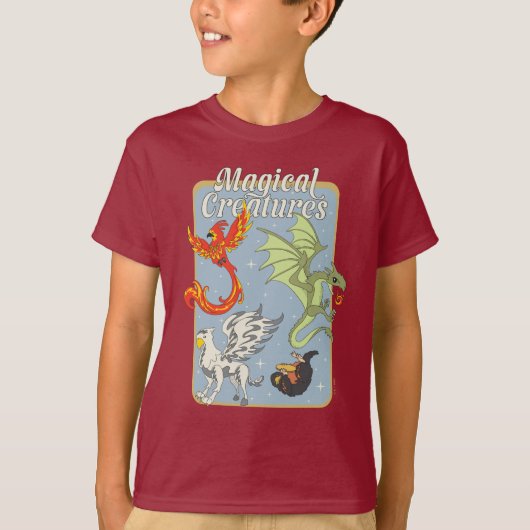 T-shirt Créatures Magiques Graphisme Vintage (Devant)