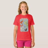 T-shirt Créatures Magiques Graphisme Vintage (Devant entier)
