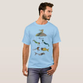 T-shirt Créatures marines anthropomorphes (Devant entier)