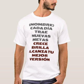 T-SHIRT CRECE BRILLA REGALO PERSONALIZADO PARA (NOMBRE) 