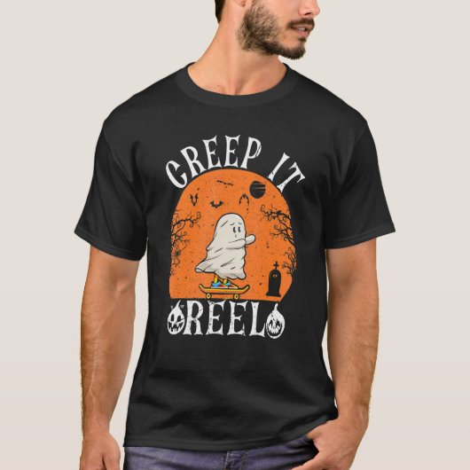 T-shirt Credo It Real Ghost Men Skateboard Halloween Fa (Devant)