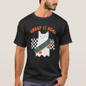T-shirt Credo It Real Halloween Cat Ghost Skateboard Re (Devant)
