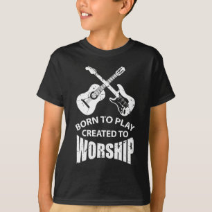 T-shirt Créé pour adorer le joueur de guitare chrétien