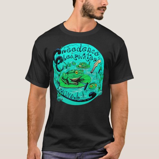 T-shirt Creedence Clearwater Revival Frog & Lilypad (Devant)