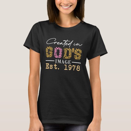 T-shirt Créée dans l'image de Dieu Fondée 1978 (Devant)
