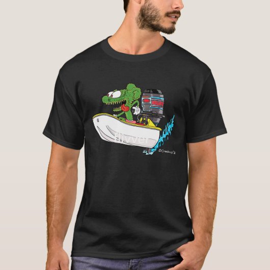 T-shirt Creekrat Flivver Fliver Boat Art (Devant)