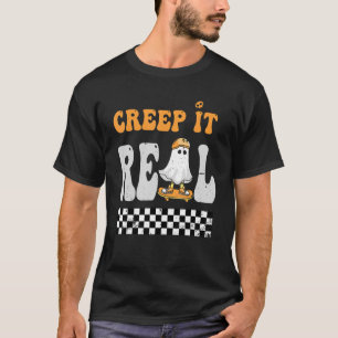 T-shirt Creep it real Ghost Boy Vintage Retro Halloween Fa