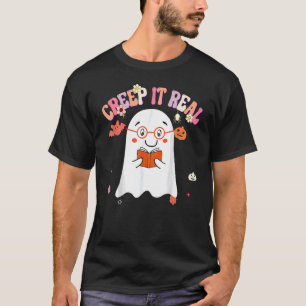 T-shirt Creep It Real Ghost Enfants Garçons Filles Hallowe