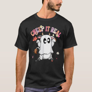 T-shirt Creep It Real Ghost Enfants Garçons Filles Hallowe