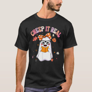 T-shirt Creep It Real Ghost Enfants Garçons Filles Hallowe