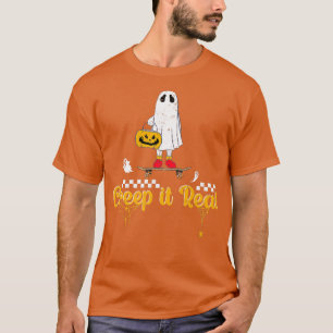 T-shirt Creep It Real Halloween Creepin Ghost Boy Girl Ska