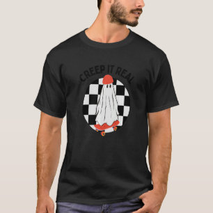 T-shirt Creep It Real Halloween Éffrayant Ghost Skateboard