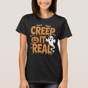 T-shirt Creep It Real Halloween Fantômes Citrouilles Et Ch