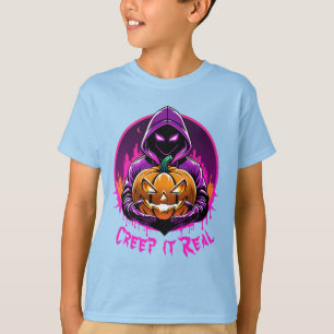T-shirt Creep it Real, Horreur Halloween illustration