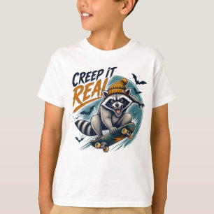 T-shirt Creep It Real Raton Laveur Skateboard Halloween