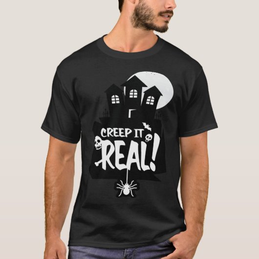 T-shirt Creep It Real Scary Night Background Happy Hallowe (Devant)