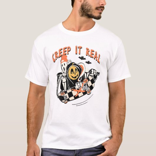 T-shirt Creep It Real Skater Boy (Devant)