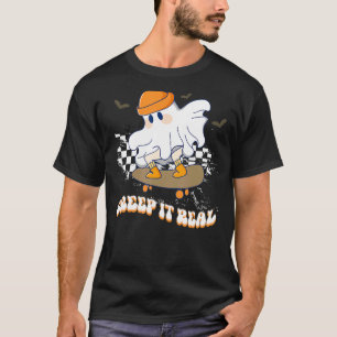 T-shirt Creep It Real Vintage Ghost Skateboard