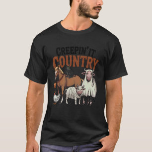 T-shirt Creepin It Country Halloween, Animaux de Ferme Som