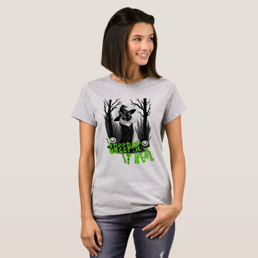 T-shirt Creepin' It Real with My Witchy Cat (Devant entier)