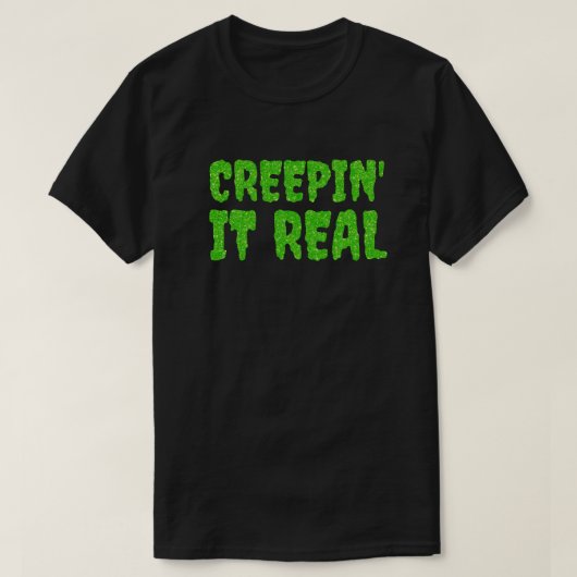 T-shirt Creepin'It Real Halloween Parties scintillant (Design devant)