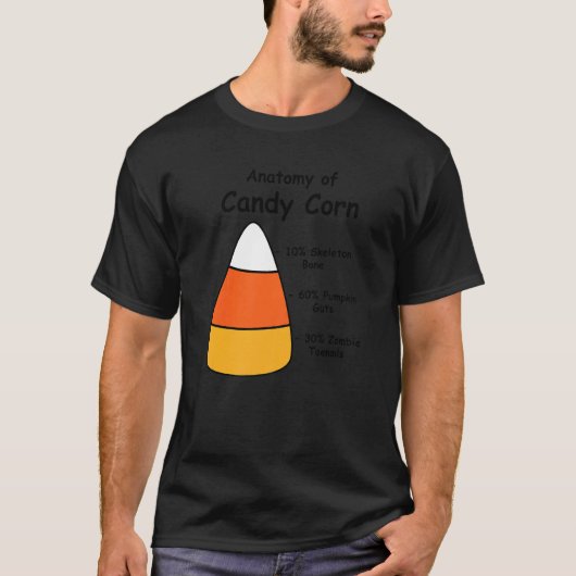 T-shirt Creepy Anatomy of Candy Corn Halloween (Devant)