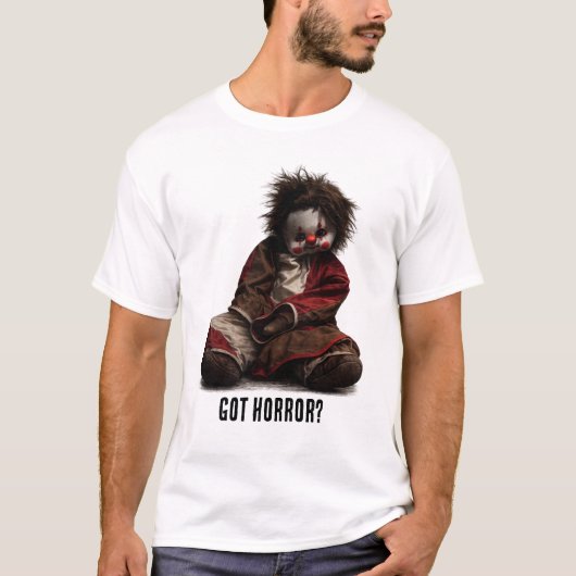 T-shirt Creepy Clown Doll - Got Horror? (Devant)