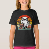 T-shirt Creepy Funny Halloween Casual Ghost   (Devant)