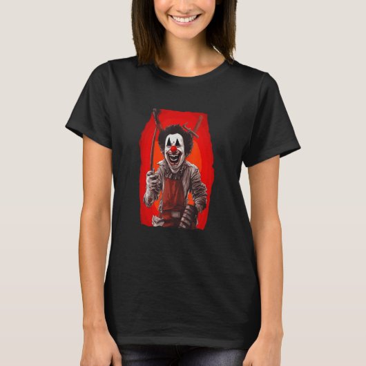 T-shirt Creepy Horror Clown (Devant)