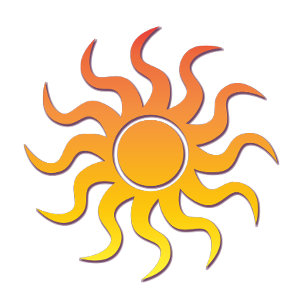 T-shirt Creepy Orange Sun Running Art Étrange