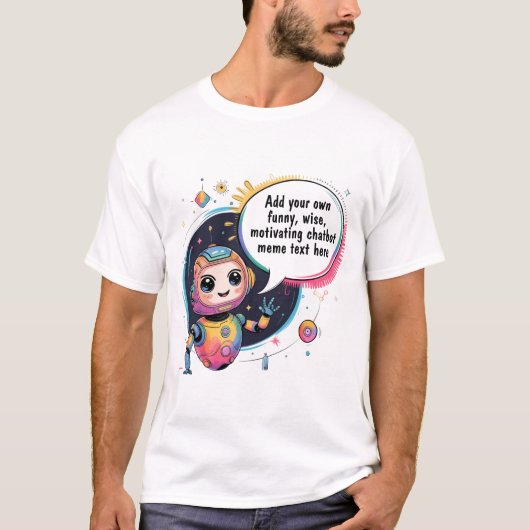 T-shirt Créer des mèmes de chatbot avec des Modèles de des (Devant)