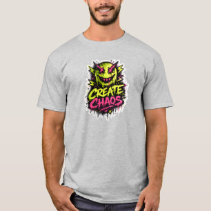 T-shirt Créer le chaos – Graffiti Streetwear Visage Sourir