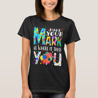 T-shirt Créer son propre chemin coloré Célébration à pois