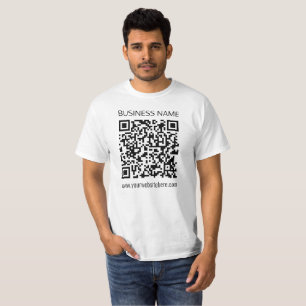 T-shirt Créer un code QR d'entreprise Texte instantané et 