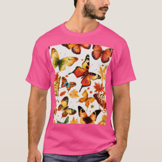 T-shirt Créer un design de chemise papillons automne trans