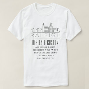 T-shirt Créer Un Thème De Raleigh Personnalisé, Carolin