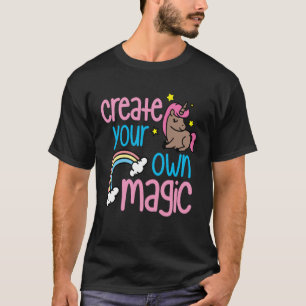 T-shirt Créer votre magie Bi raciale Mixte fille Magique U
