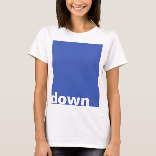 T-shirt Créez simplement "rectangle bleu vers le bas" + vo (Devant)