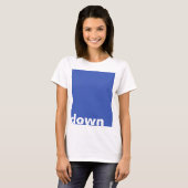 T-shirt Créez simplement "rectangle bleu vers le bas" + vo (Devant entier)