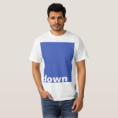 T-shirt Créez simplement "rectangle bleu vers le bas" + vo (Devant entier)