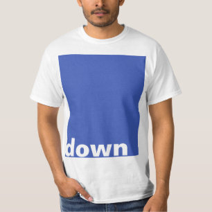 T-shirt Créez simplement "rectangle bleu vers le bas" + vo