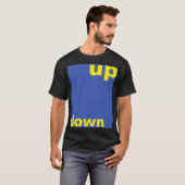 T-shirt Créez simplement "rectangle bleu vers le haut" + v (Devant entier)