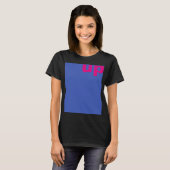 T-shirt Créez simplement "rectangle bleu vers le haut" + v (Devant entier)