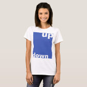 T-shirt Créez simplement "rectangle bleu vers le haut" + v (Devant entier)