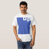 T-shirt Créez simplement "rectangle bleu vers le haut" + v (Devant entier)