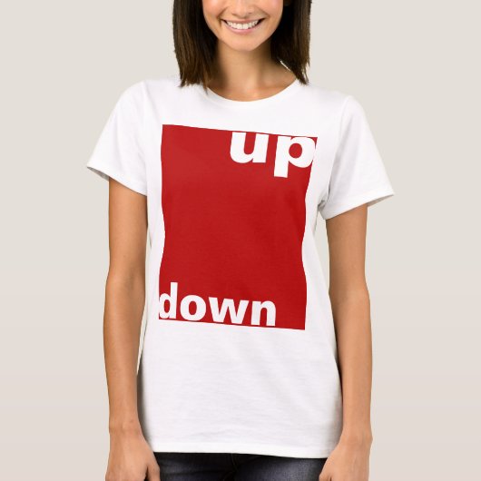 T-shirt Créez simplement "rectangle rouge vers le haut" + (Devant)