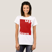 T-shirt Créez simplement "rectangle rouge vers le haut" + (Devant entier)