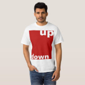 T-shirt Créez simplement "rectangle rouge vers le haut" + (Devant entier)