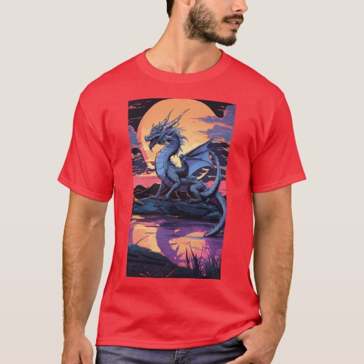 T-shirt Créez un tatouage dragon féroce, complexe (Devant)