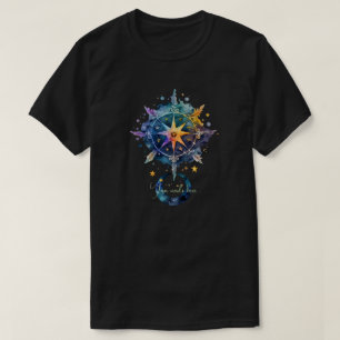 T-shirt Créez vos propres plumes bohèmes, lune et étoile